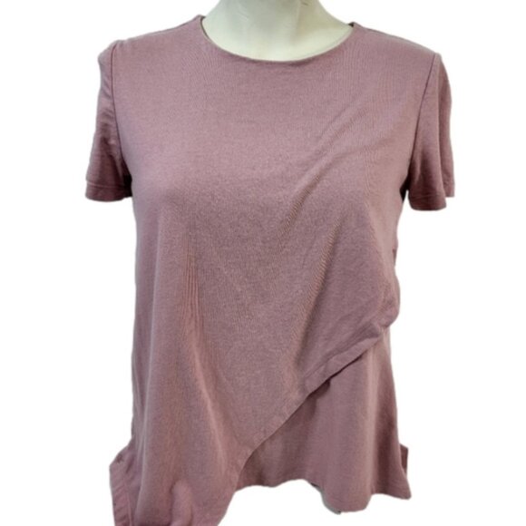 Tops - Lord & Taylor Pink Asymmetrical Blouse